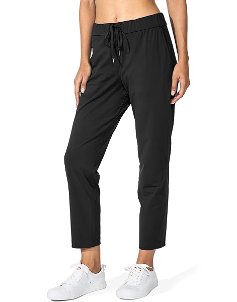 G Gradual Women's Pants with Deep Pockets 7/8 Stretch Ankle Sweatpants for Golf, Athletic, Lounge, Travel, Work