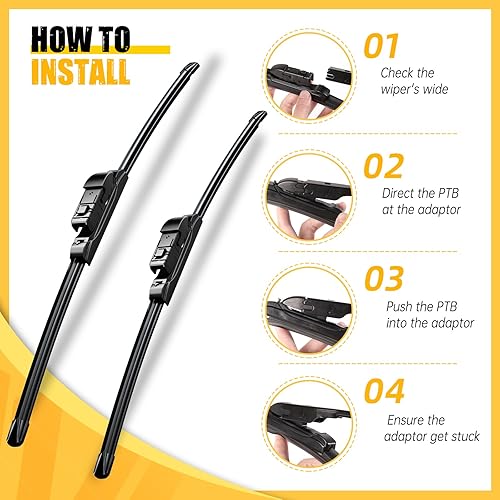 Vista 65 de MIKKUPPA Limpiaparabrisas de 26 pulgadas + 23 pulgadas + 12 pulgadas, repuesto para Mercedes-Benz 2013-2016 GL350 GL450, 2012-2015 ML350 ML550 ML63