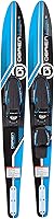 O'Brien Jr. Celebrity Combo Waterskis 58" - Kids & Teens up to 120 lbs, Adjustable Bindings, Stabilizer Bar