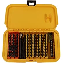 Chapman MFG 1000 Mity Master Set - Includes Phillips, Slotted, SAE & Metric MM Hex, Ball Allen Hex, JIS, Star for Torx, Robertson Bits, Complete Set 68 USA Made Insert Bits, Mini Ratchet Hand Tool
