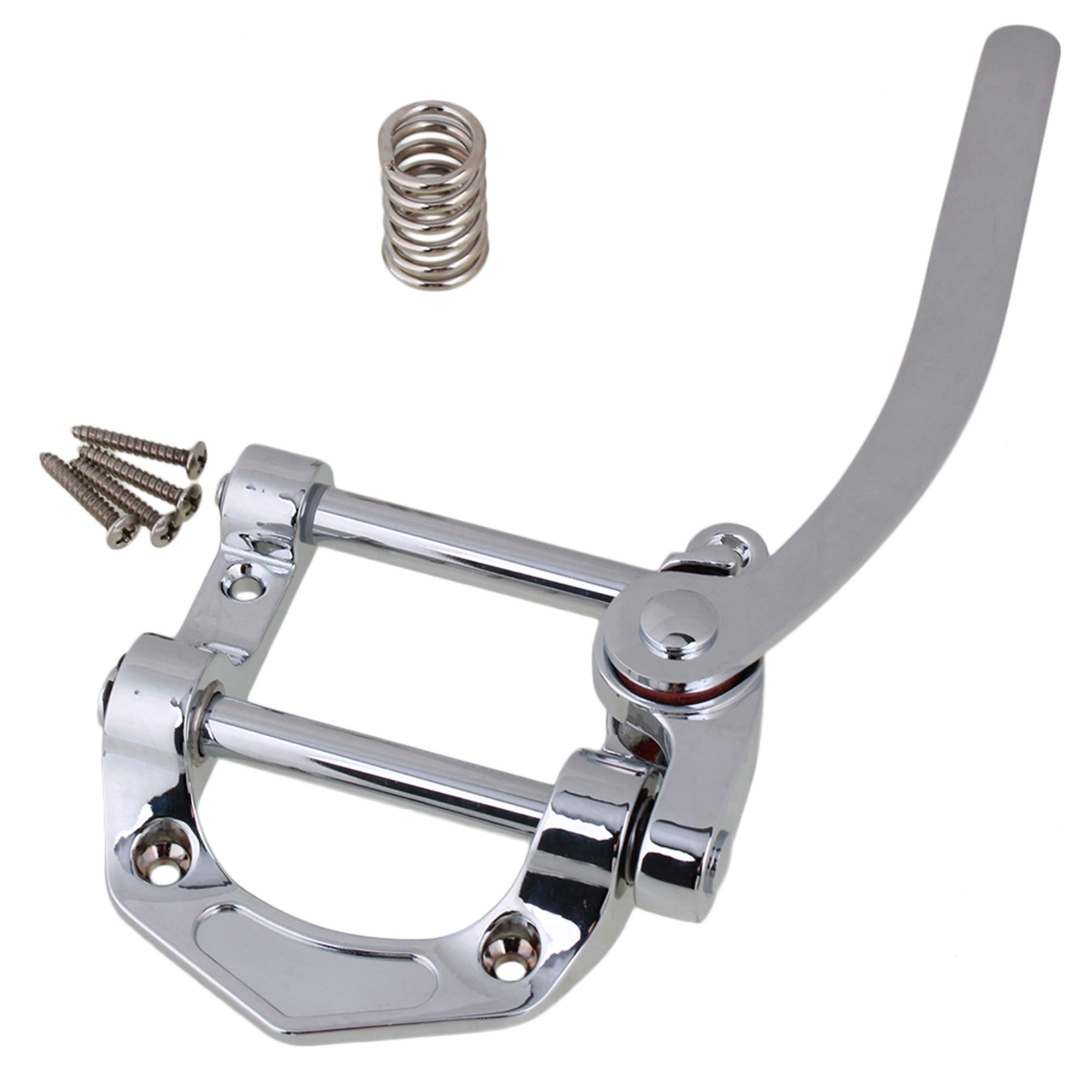 Yibuy 224 x 98 mm aleación de zinc plata guitarra eléctrica trémolo unidad puente vibrato