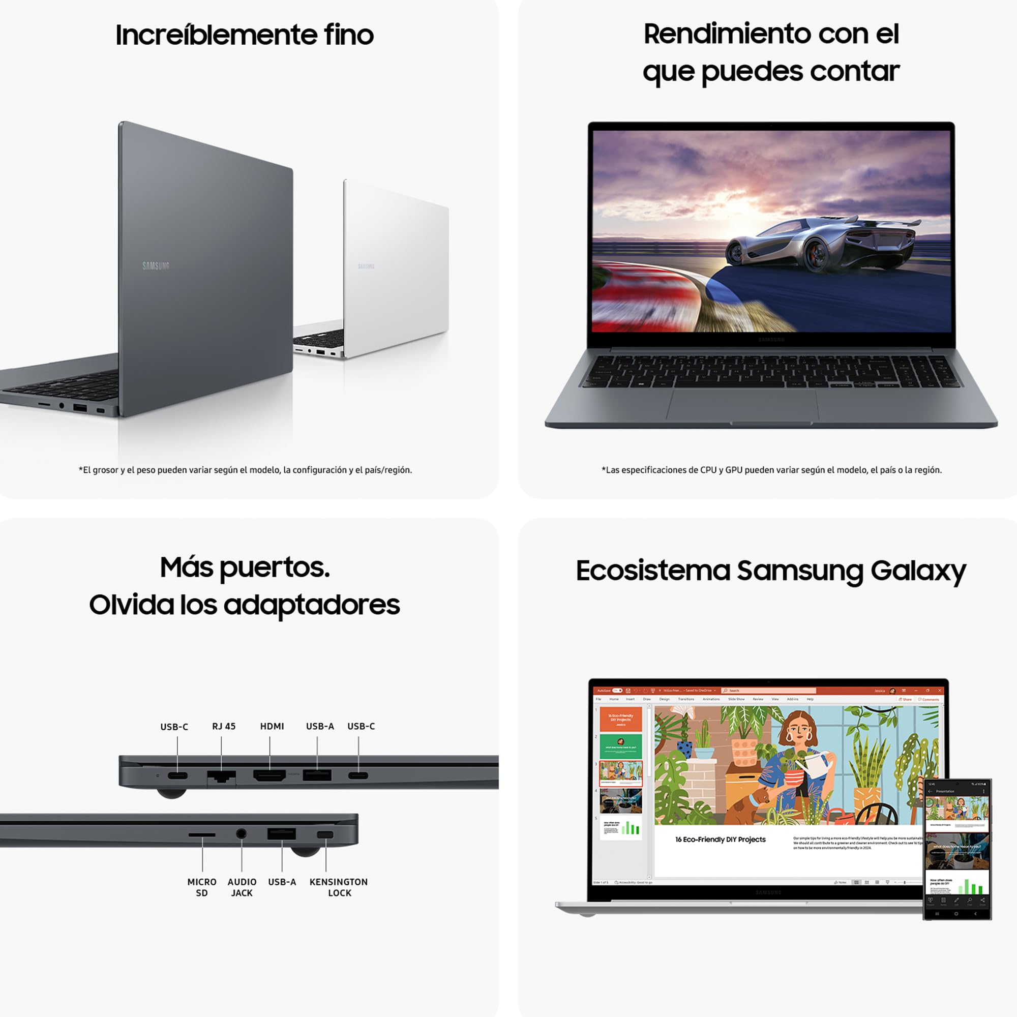 Samsung Galaxy Book4, Ordenador Portátil Ultrafino 15.6" Full HD LED, Intel Core i7 13th Gen i7-1355U, 16GB RAM, 512GB SSD, Intel Iris Xe Graphics, Windows 11 Home, Gris, Teclado QWERTY Español