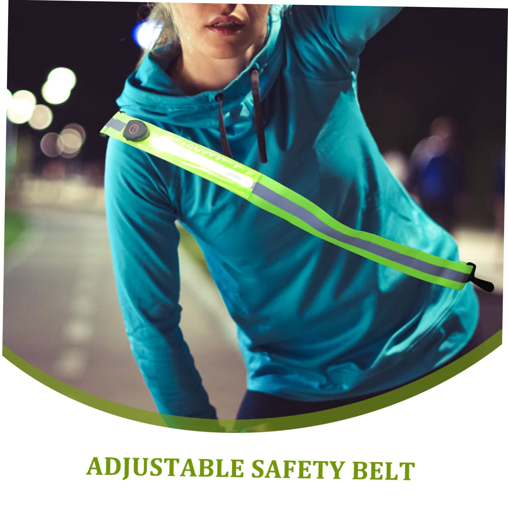 HEMOTON Ceinture Réfléchissante De Sécurité Nocturne Ceinture De Course Bandes Réfléchissantes pour Vélo Bracelets Brassard De Lumière De Course Ceinture Lumineuse Néon Lumières