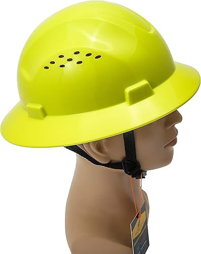 Miniatura 5 de Noa Store Casco duro de ala completa con carcasa de polietileno de alta densidad y casco de seguridad de suspensión de tracción rápida  Ala corta