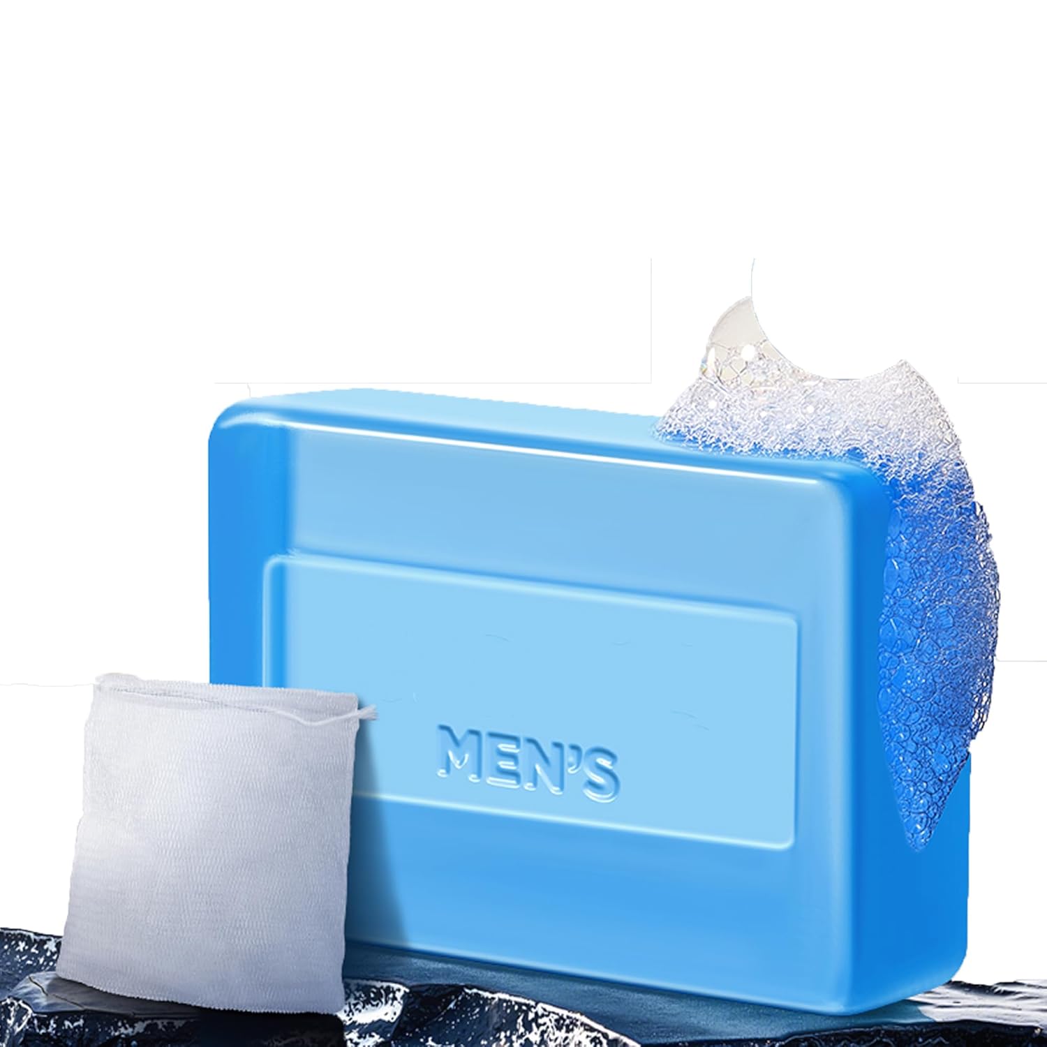 Natural Bar Soap for Men Natural Oil Control Cleansing 3in1 Hair Body Face Mens Bar Soap with Plant-Based