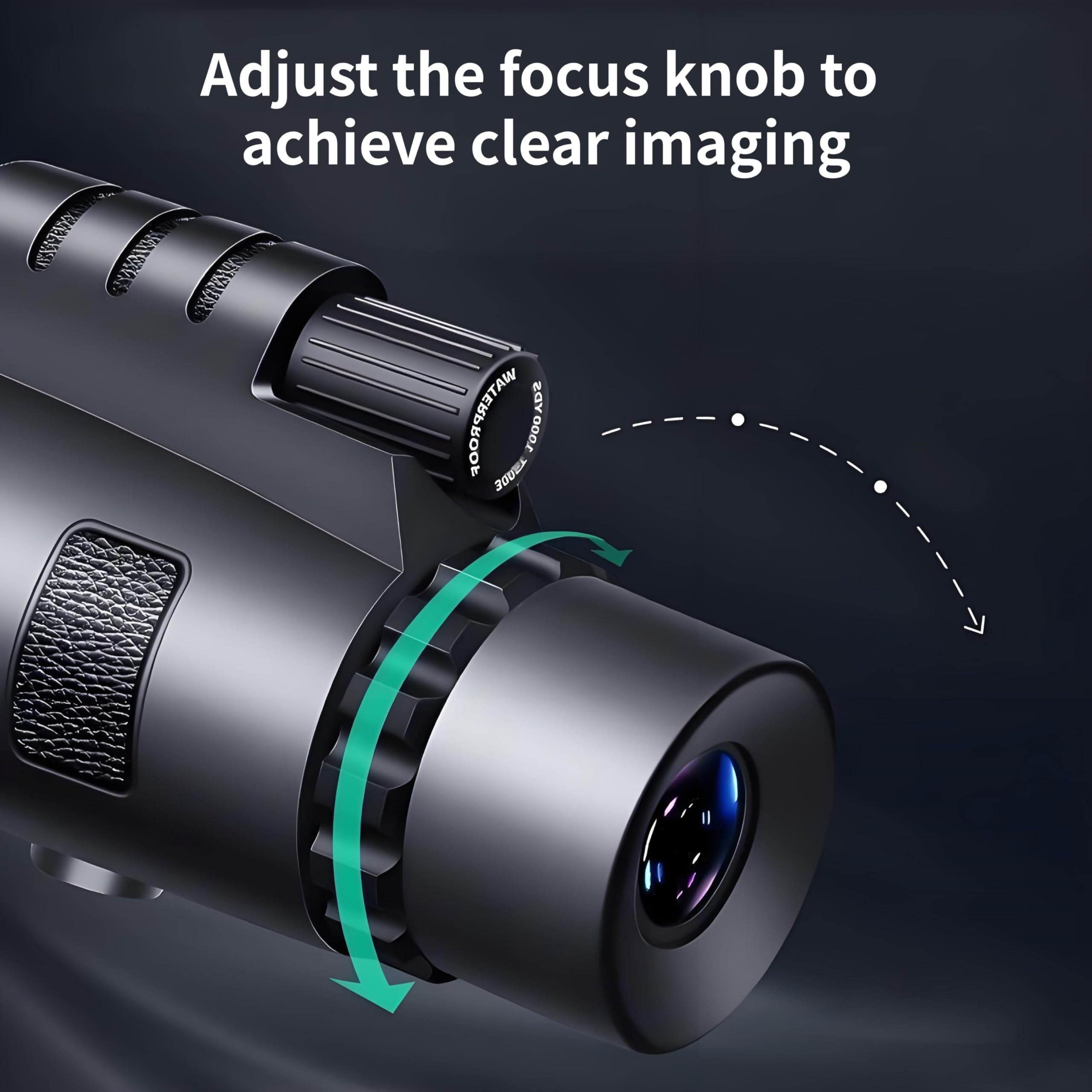 Mengshen 10x42 Monoculare Set con Adattatore Telefono Treppiede in Alluminio Pellicola Verde BAK4 Prisma Impermeabile Visione Bassa Luce per Smartphone Fotografia Osservazione all'aperto