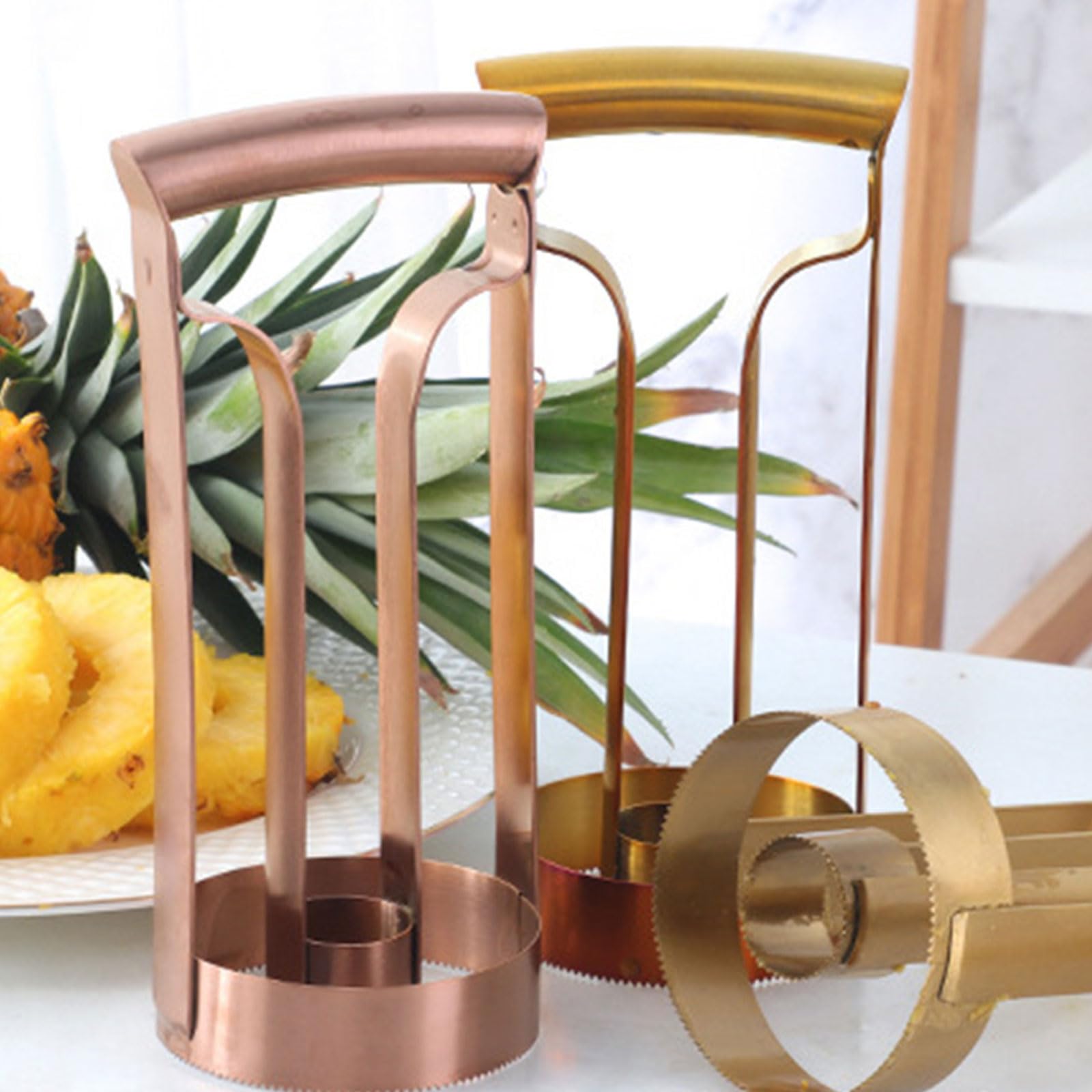 Affettatrice E Levatorsolo Per Ananas In Acciaio Inox, Coltello A Cuneo Per Anelli E Cubetti, Utensile Da Cucina Lavabile