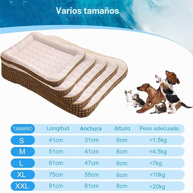 Foto 3 de 7 de PETCUTE Alfombra Refrescante para Perro Gato,Lavable Acogedor Manta Refrescante Perro For…