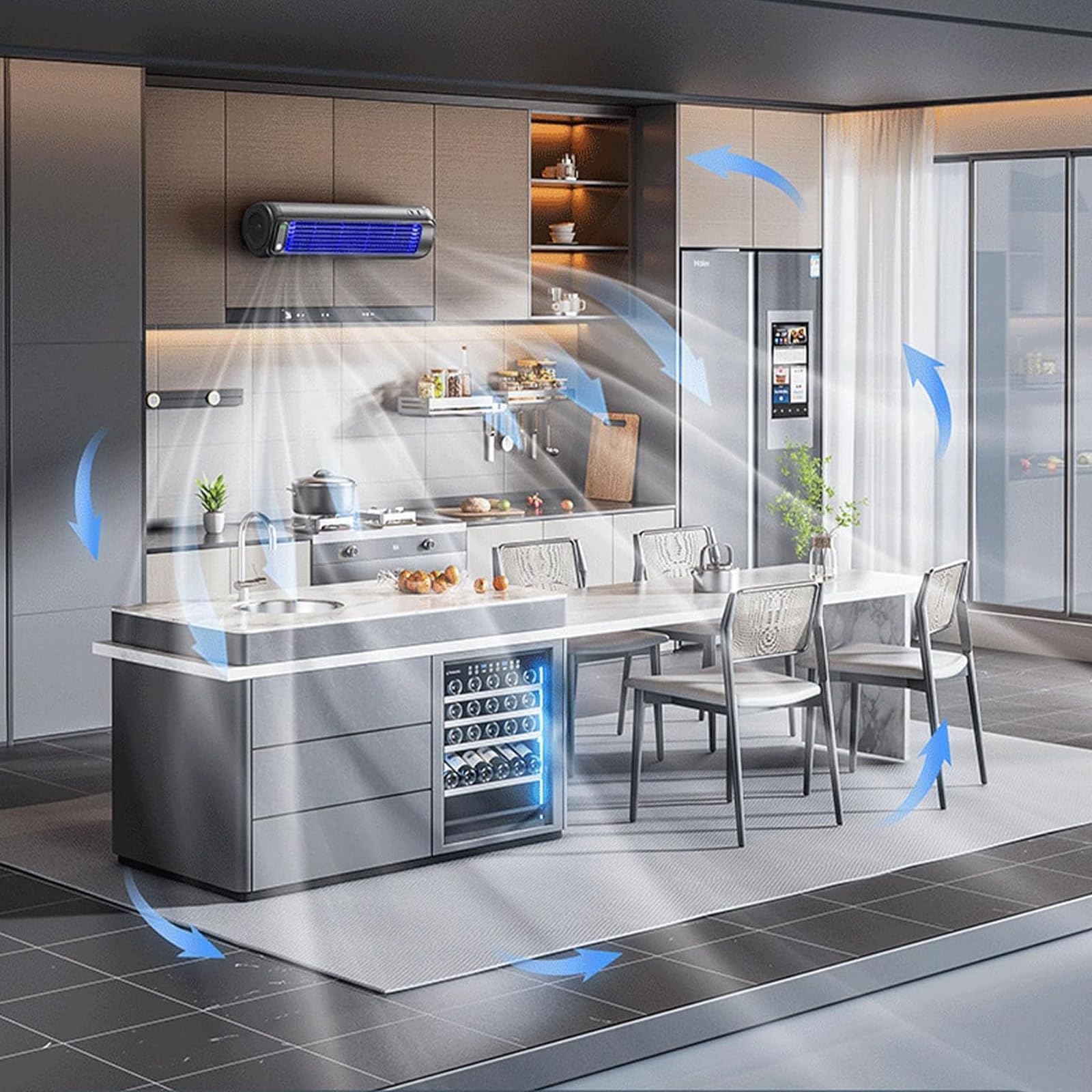 2025 Cooling Ace Przenośny klimatyzator - Klimatyzator Cooling Ace - Przenośny klimatyzator z wentylatorem chłodzącym o 3 prędkościach i ekranem dotykowym LED - Ładowanie przez USB - Chłodnica powietr