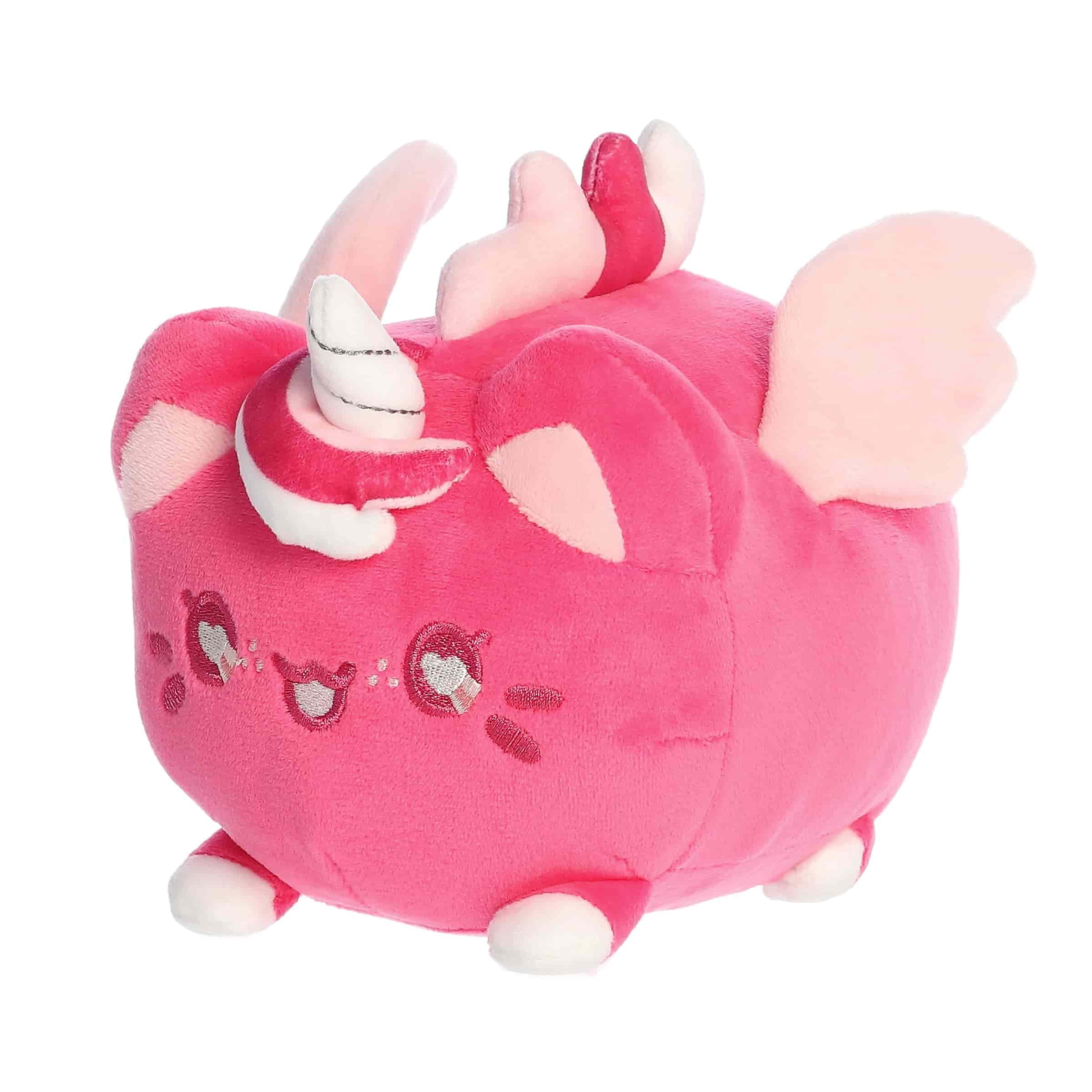 Aurora Enchanting Tasty Peach Sweetheart Pegasus Meowchi Stofftier – lustiger saisonaler Plüsch für Kinder und Erwachsene Sammler – perfekt für die Dekoration von Räumen und Valentinstag – Rosa, 21,6
