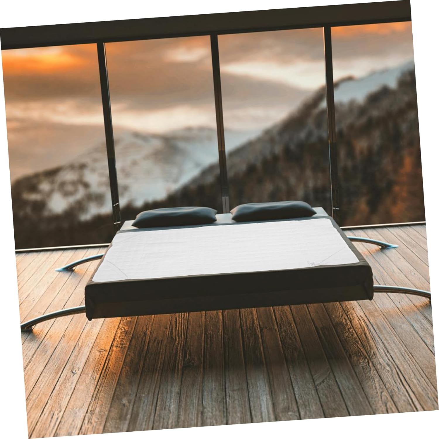 Amosfun Breathable Mattress Encasement Cover Sweat Absorbing Stain Protection Easy Installation with Elastic Corner Straps Blend Machine Washable