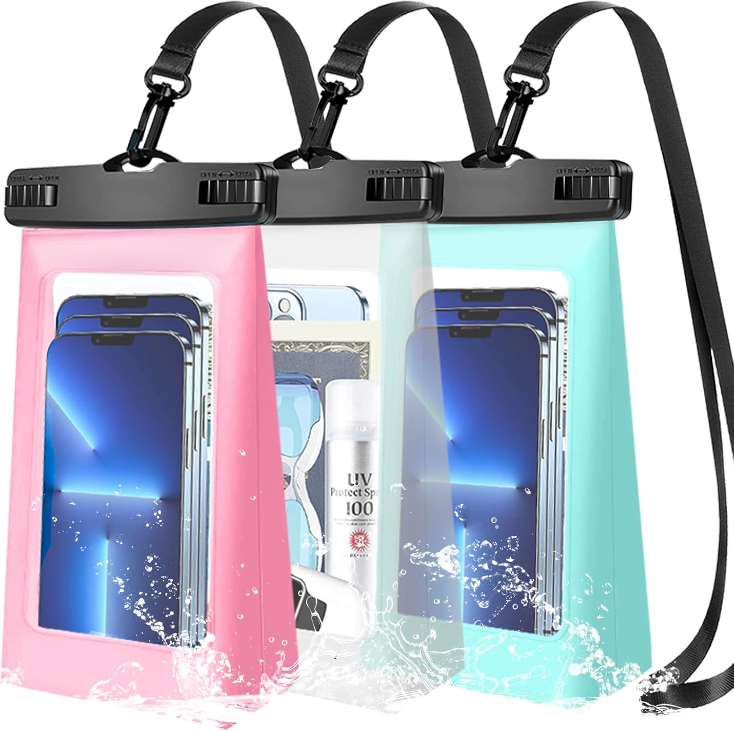 IPX8 Waterproof Phone Dry Bag for iPhone 14/13/12/11 & Samsung S23/S22 – Floating, Large Capacity Pouch for Boating, Swimming, Kayaking (Multicolor 3) IPX8 Waterproof Phone Dry Bag for iPhone 14/13/12/11 & Samsung S23/S22 – Floating, Large Capacity Pouch for Boating, Swimming, Kayaking (Multicolor 3)