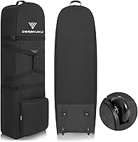 Vista 19 de Golf Travel Bags for Airlines with Adjustable Support Rod and Detachable Shoulder Straps, Hard case Top Soft Foldable Golf Club Travel Covers