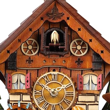 Kintrot Cuckoo Clock Handcrafted Wooden Antique Wall Clock for Home Decor