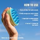 Kyro Scalp Massager for Hair Growth | Silicone Head Massager, Hair Scalp Massager Shampoo Brush | Dandruff Removal, Deep Scalp Massage | Head Massager for Men & Women (Pack of 2 Green/Blue) gallery image
