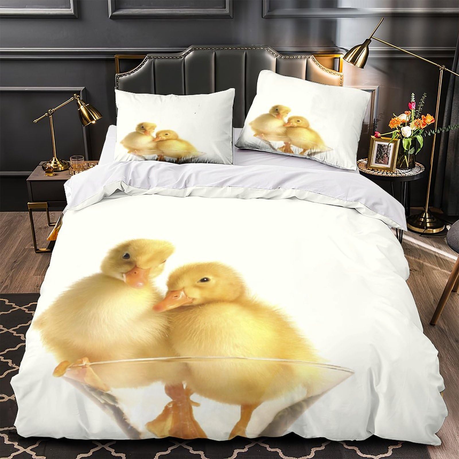Housse de couette canetons 140x200 cm pour créer un cocon de douceur dans une chambre d'enfant