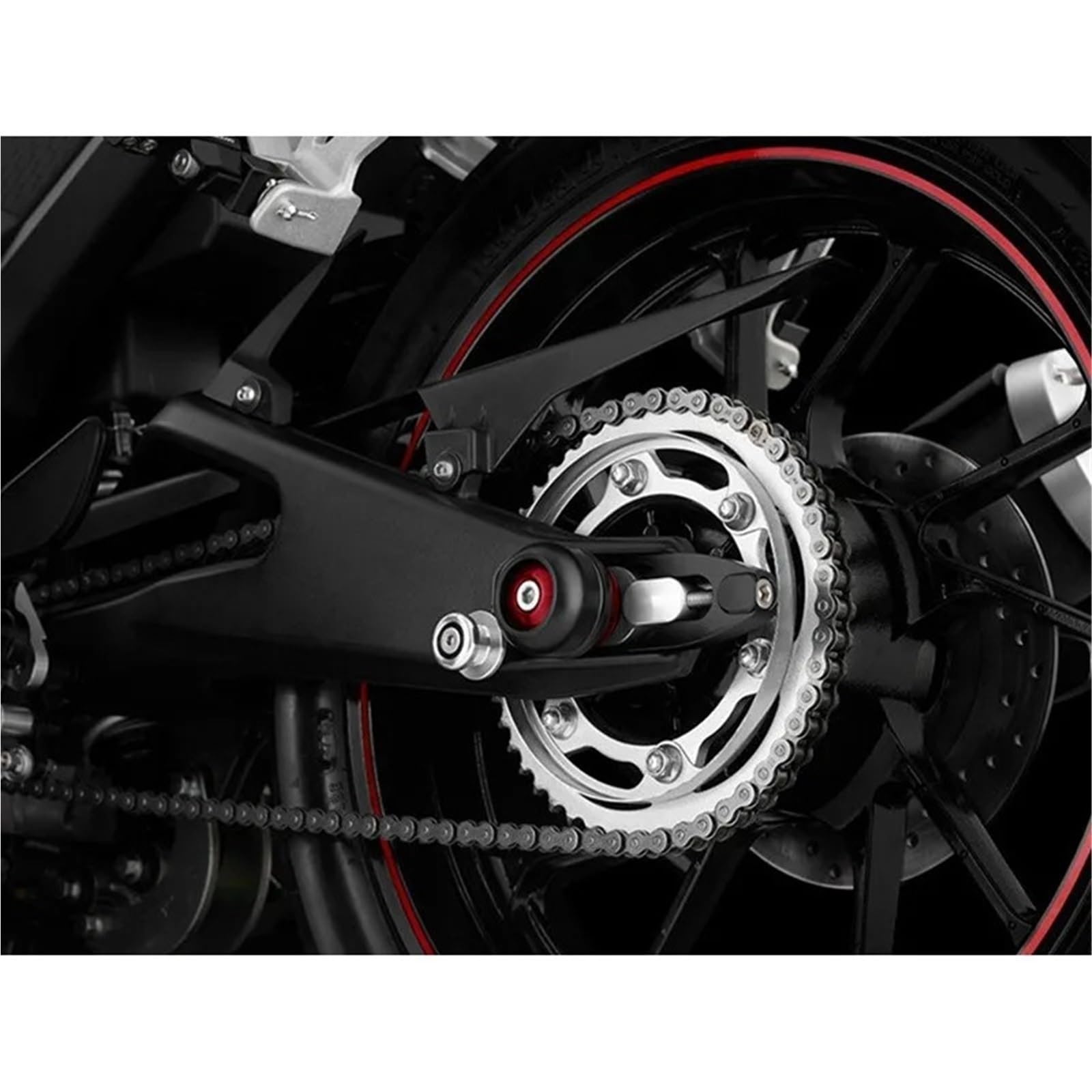 Motocykl pasujący do Yamaha R15 MT-15 2017-2025 Przednie i tylne koło z amortyzacją kulową i zabezpieczeniem wahacza Osłona Podwozia Motocykla owiewki osłona(Gold)
