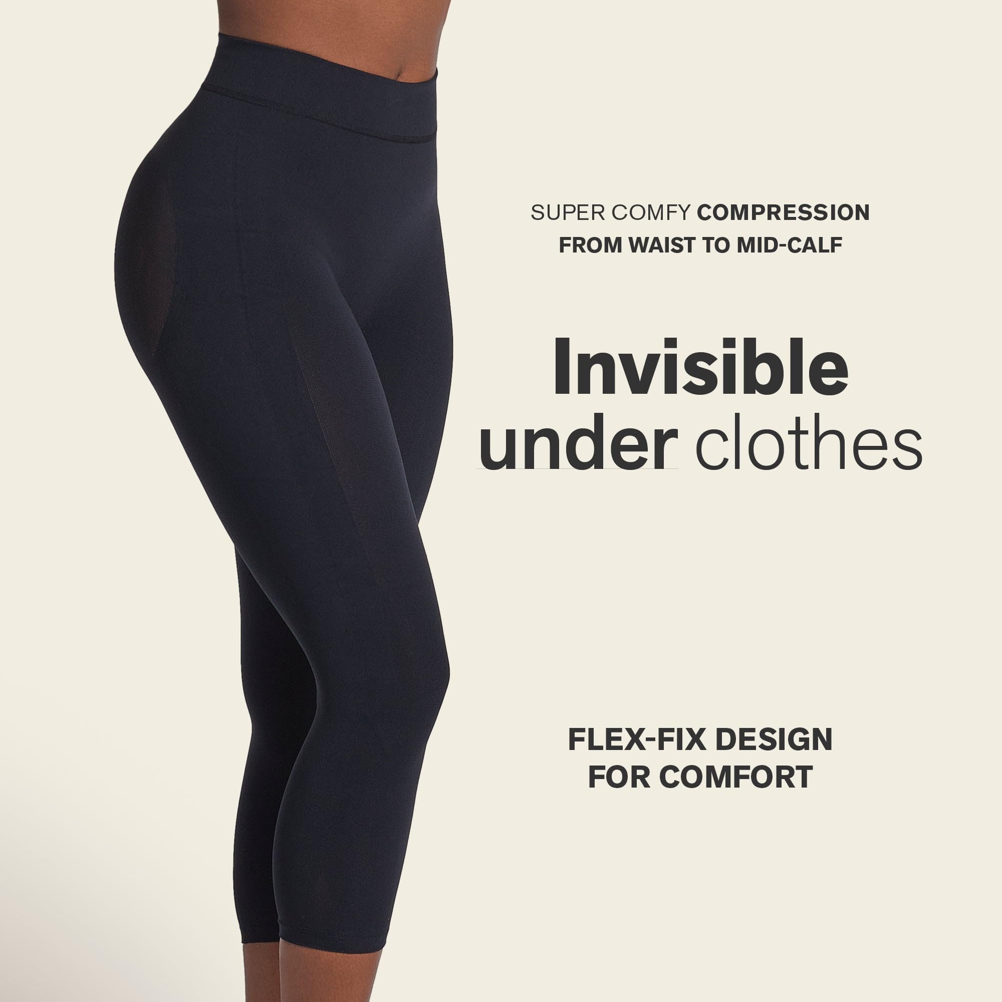Faja Moldeadora sin Costuras de Cintura Alta para Levantamiento de glúteos Capri o Pantalones Cortos Faja más Delgada para Mujeres Control de Barriga
