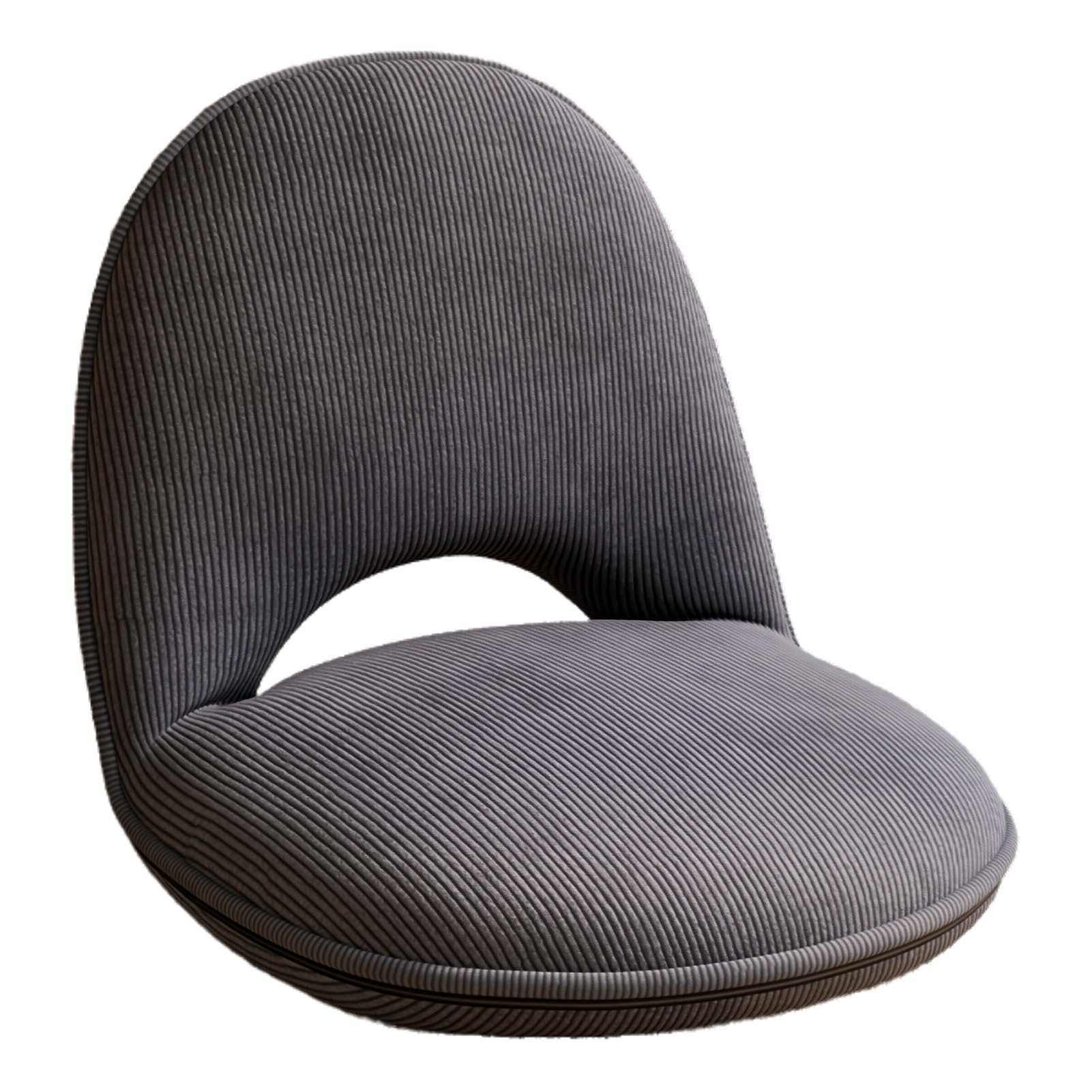 Silla de suelo con soporte de respaldo, asiento de meditación plegable ajustable de 5 posiciones para adultos y silla portátil para juegos para meditación, juegos, camping