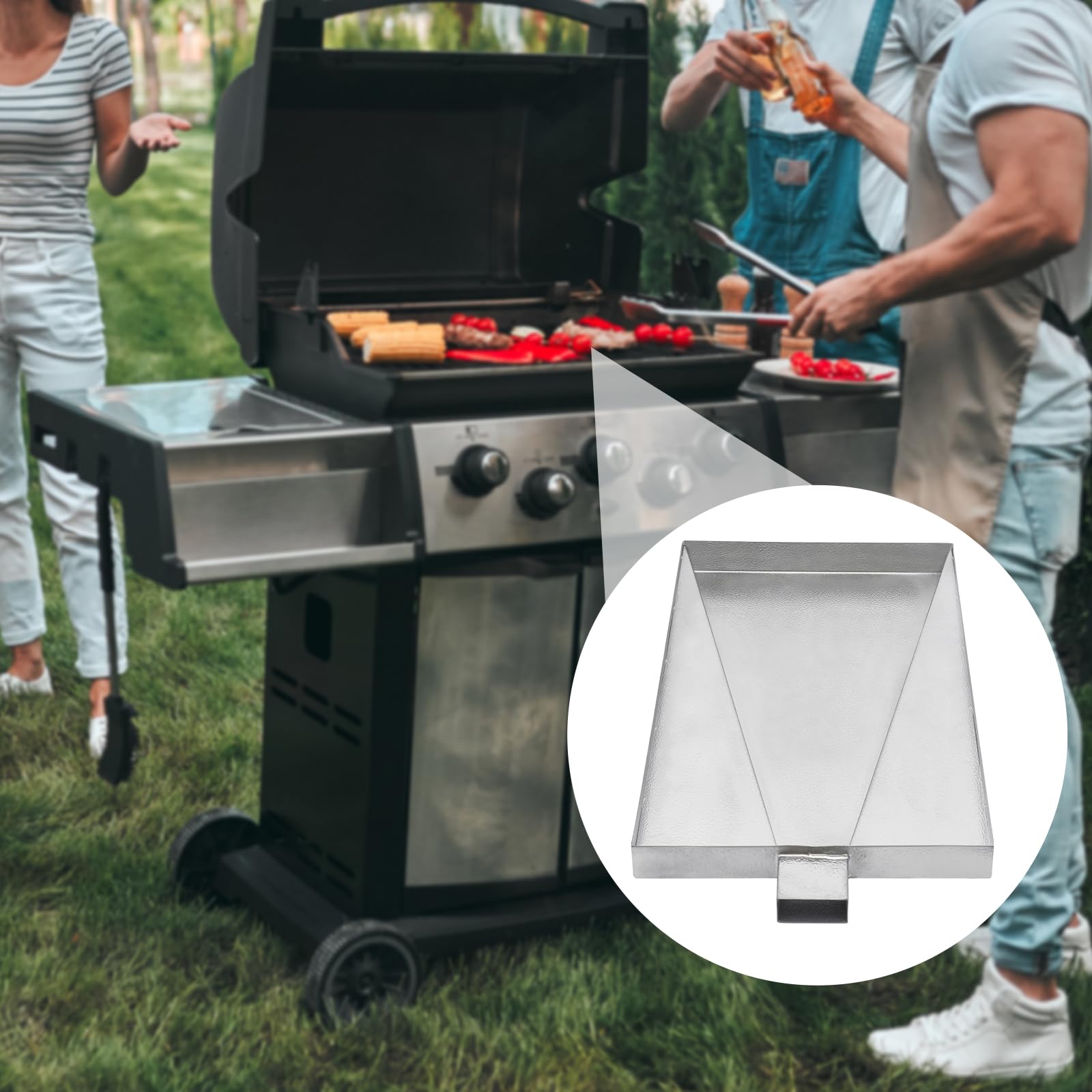 Kit di vaschetta antigoccia in acciaio inox per griglie a pellet Traeger Pro serie 34, fodere BAC410 parti di ricambio per BAC006, BBQ075, BBQ100, BBQ125