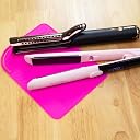 ANGENIL Hair Straightener Heat Proof Mat, Silicone Heat Pad for Straighteners, Curling Irons, Small Heat Protection Mat for Mini Travel Hair Straightener, Portable Heatproof, 21.5 cm x 15.5 cm gallery image