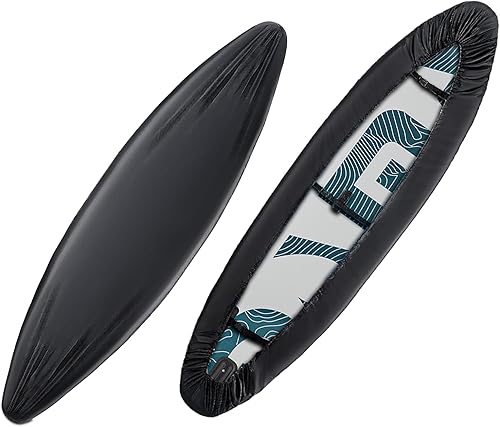 Funda impermeable para kayak (16.8-18 pies), resistente a los rayos UV y al polvo, cubierta gruesa para canoa marina con soporte de paleta para