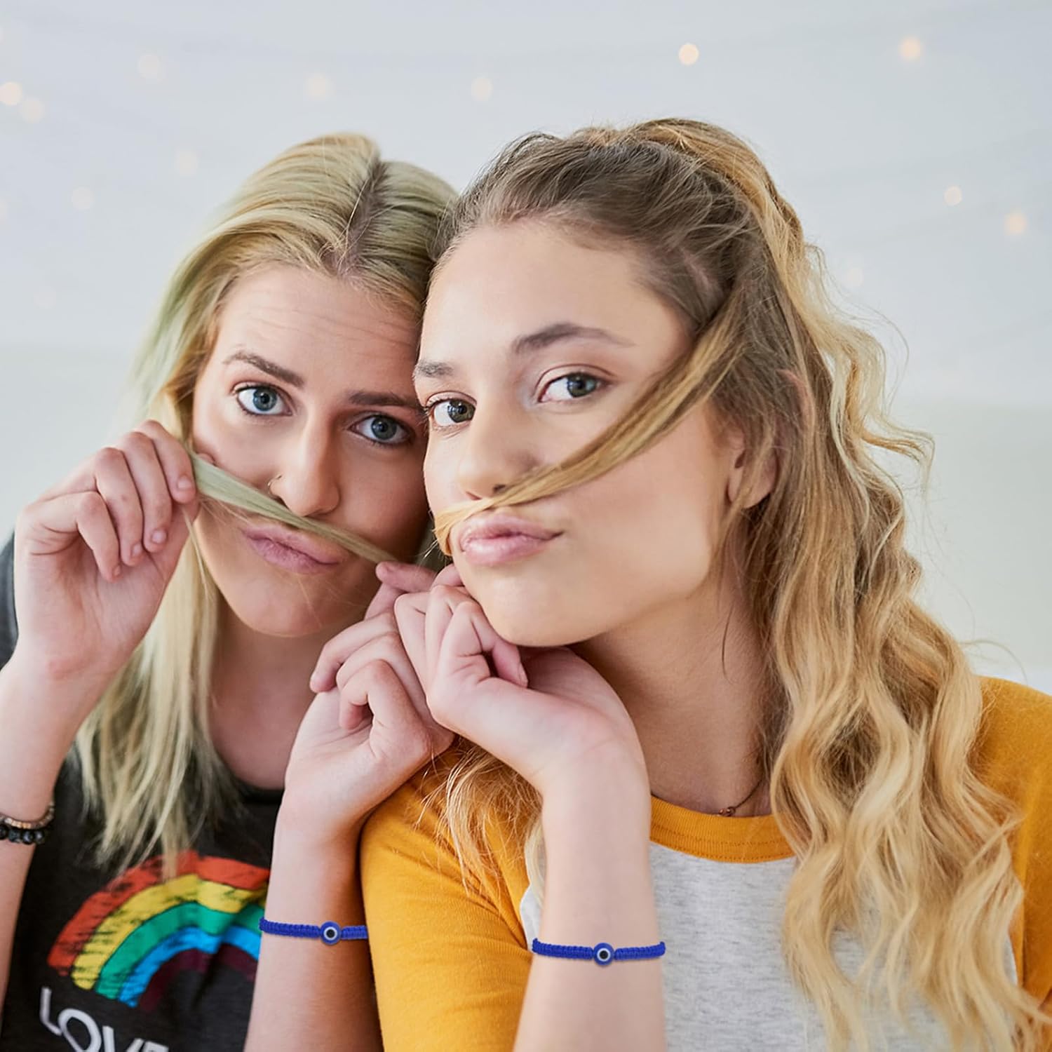 9PCS Evil Eye Bracelets for Women Men Handmade String Bracelets Braided Good Luck Bracelet Adjustable Protection Bracelet Evil Eye Jewelry Gifts - Image 2