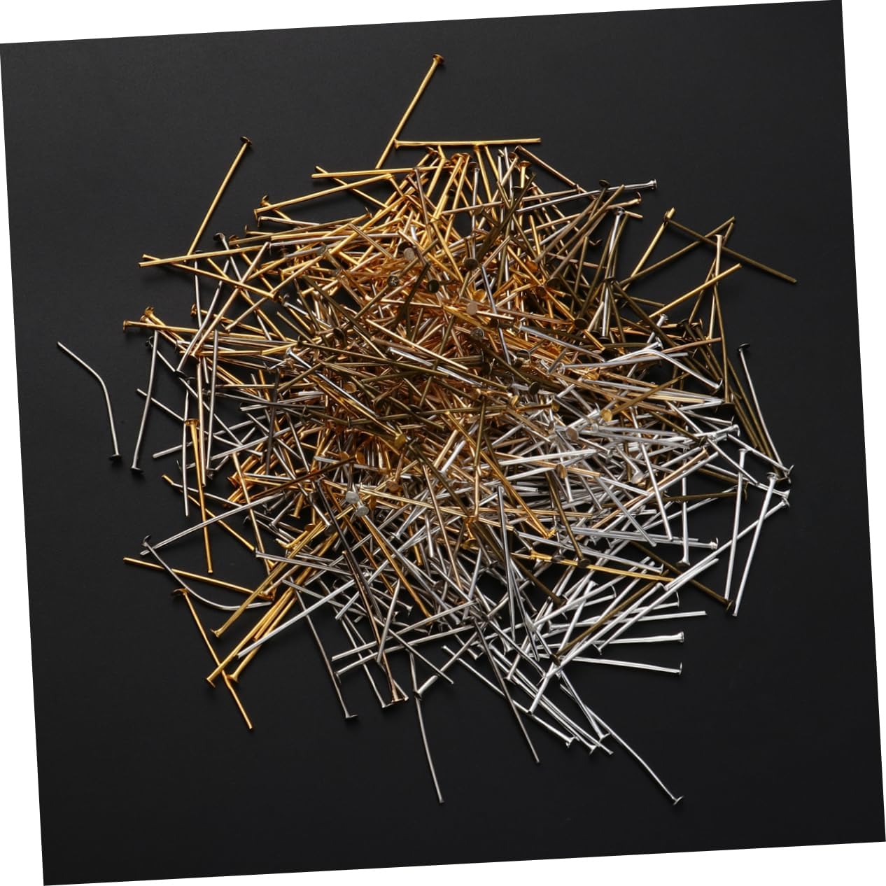 Alloy T Shaped Needle Flat Head Jewelry Making Pins 5 Packs