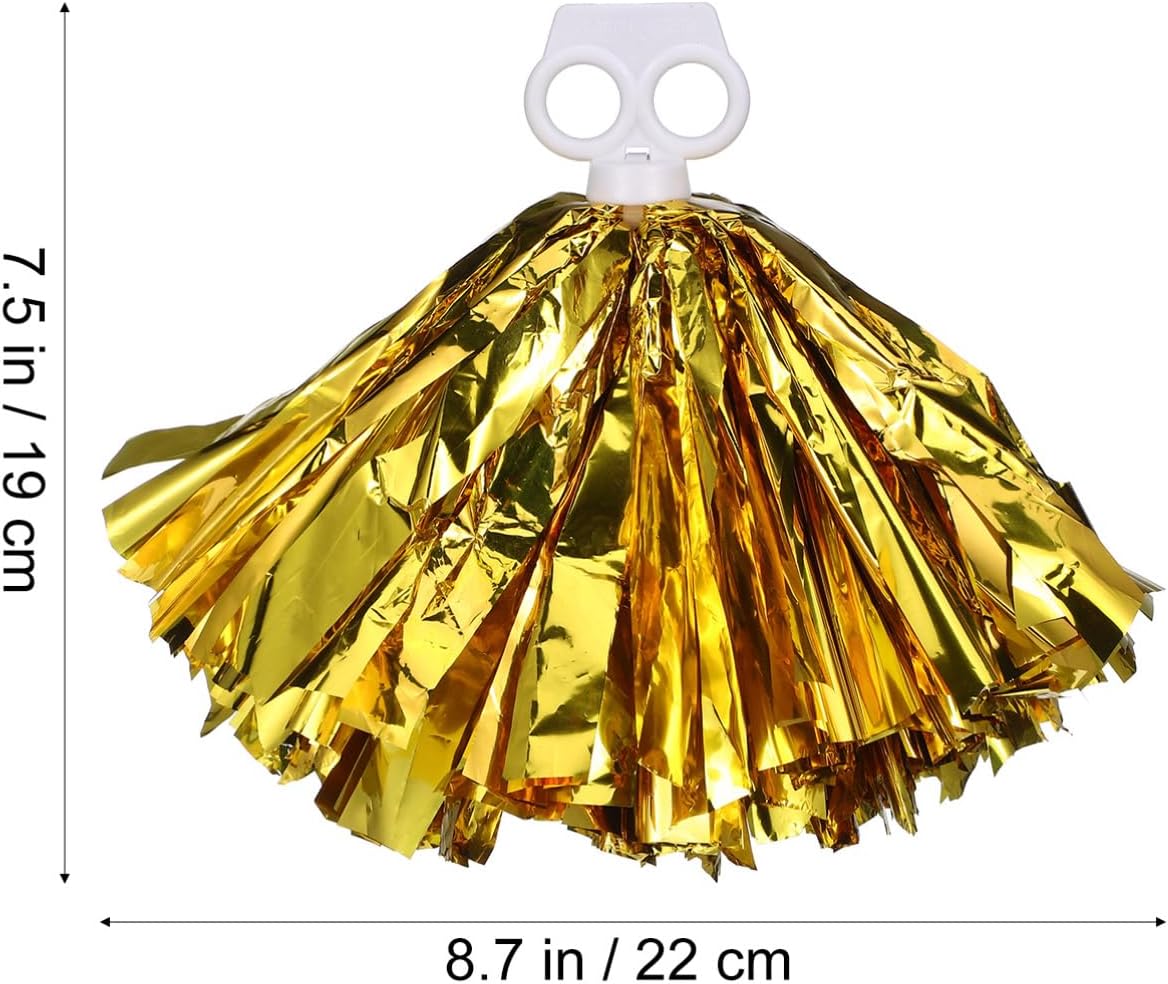 7 Pairs Cheerleader Pom Poms Fluffy Vibrant Cheerleading Full and Spirited for Dance Teams and Events Plastic with Eye Catchy Colors