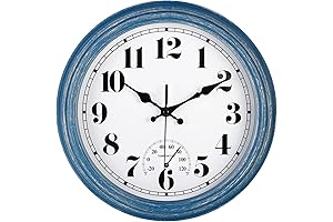 JENLYSTIME: 12-Inch Waterproof Outdoor Clock for Lasting Elegance