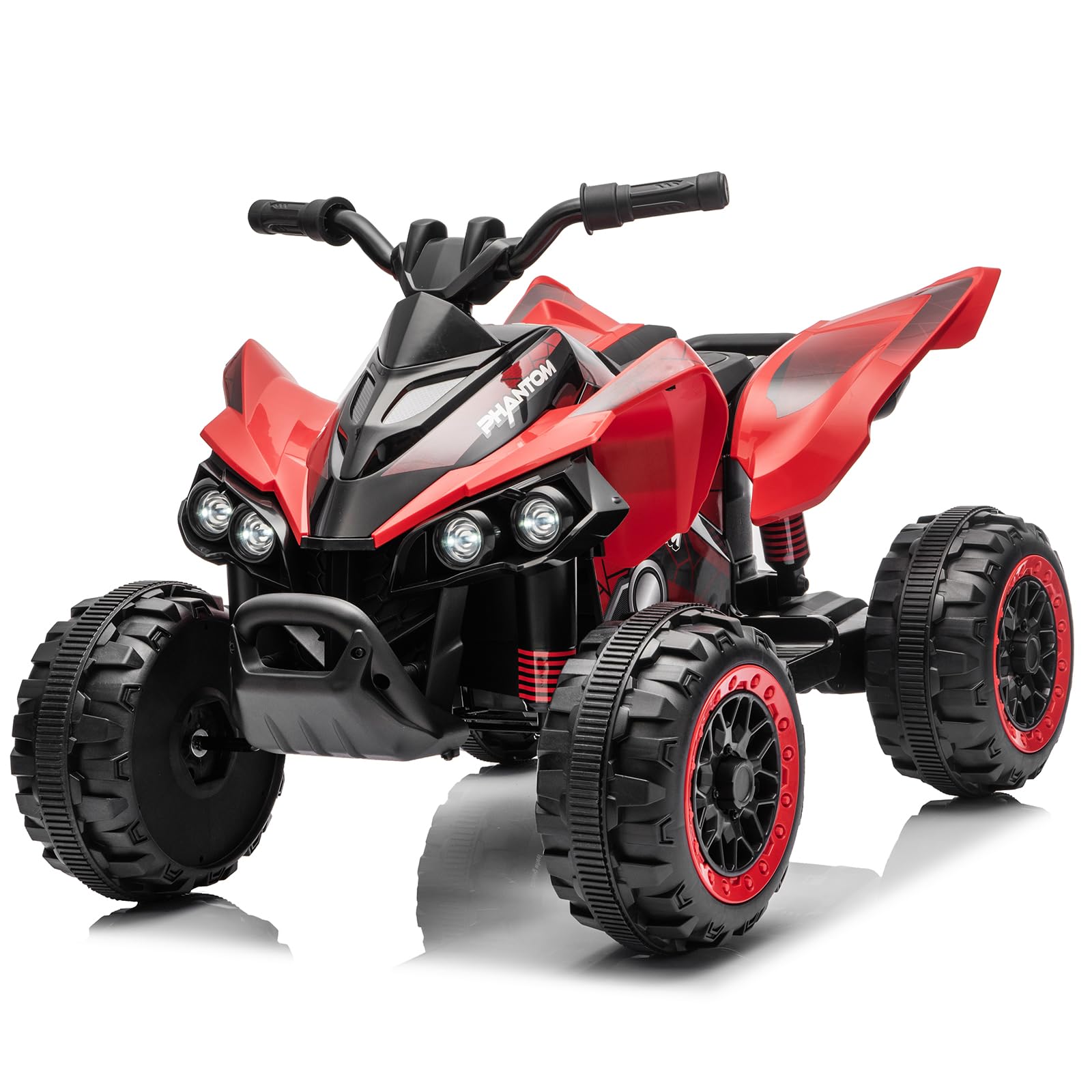 LALAHO Quad Electrique Enfants 12V,Voiture Électrique Enfant Rouge
