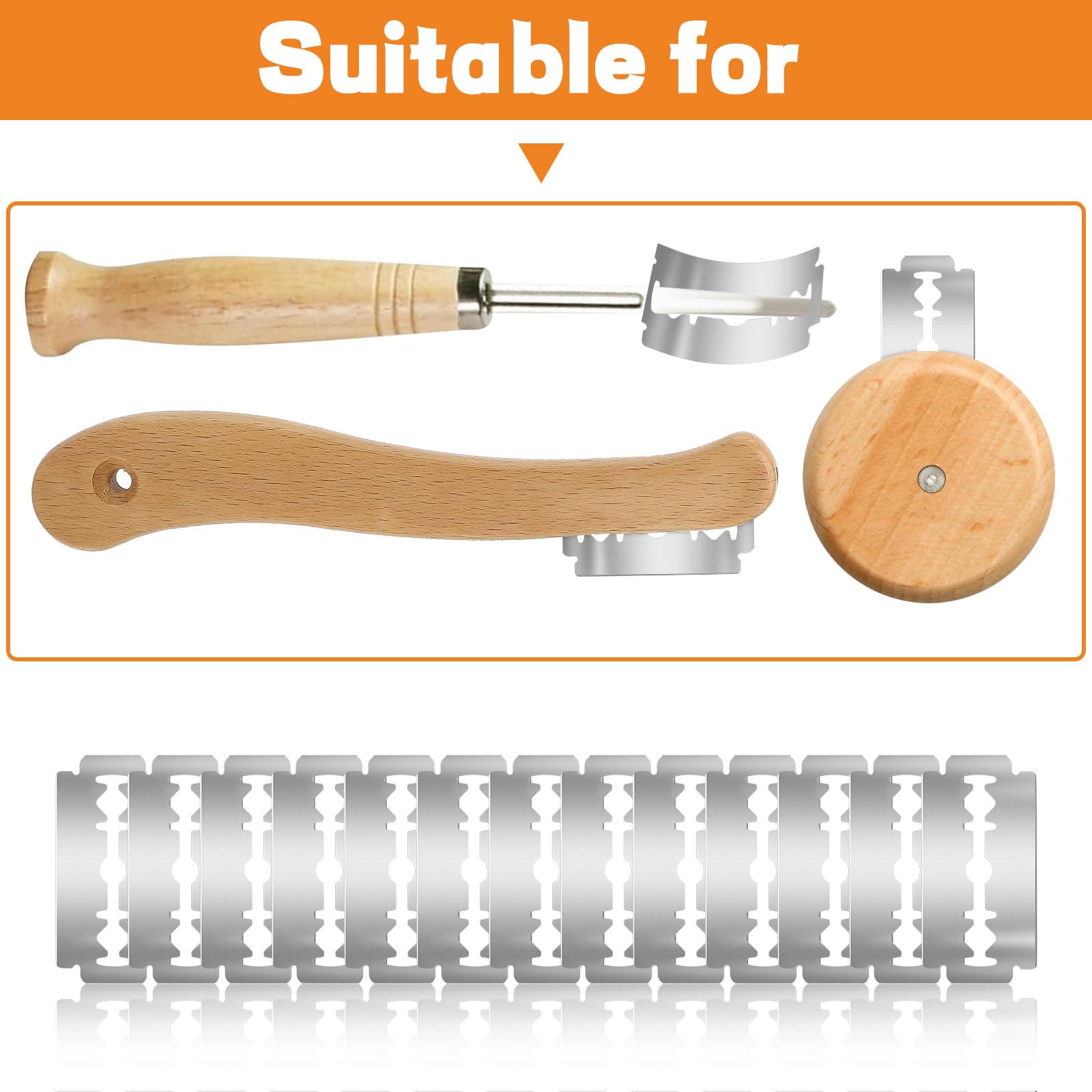 Bread Lame Blades - 40 PCS Stainless Steel -4 Bread Lame Blades - 40 PCS Stainless Steel -4