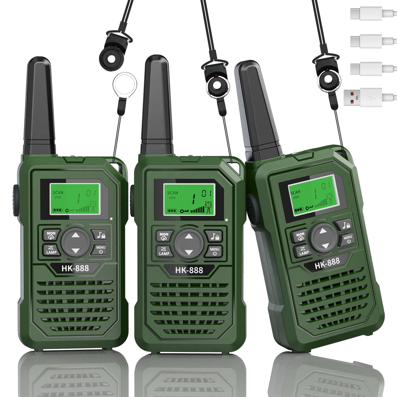 Photo 1 of BUKEWIT Rechargeable Walkie Talkies for Kids (3 Pack)