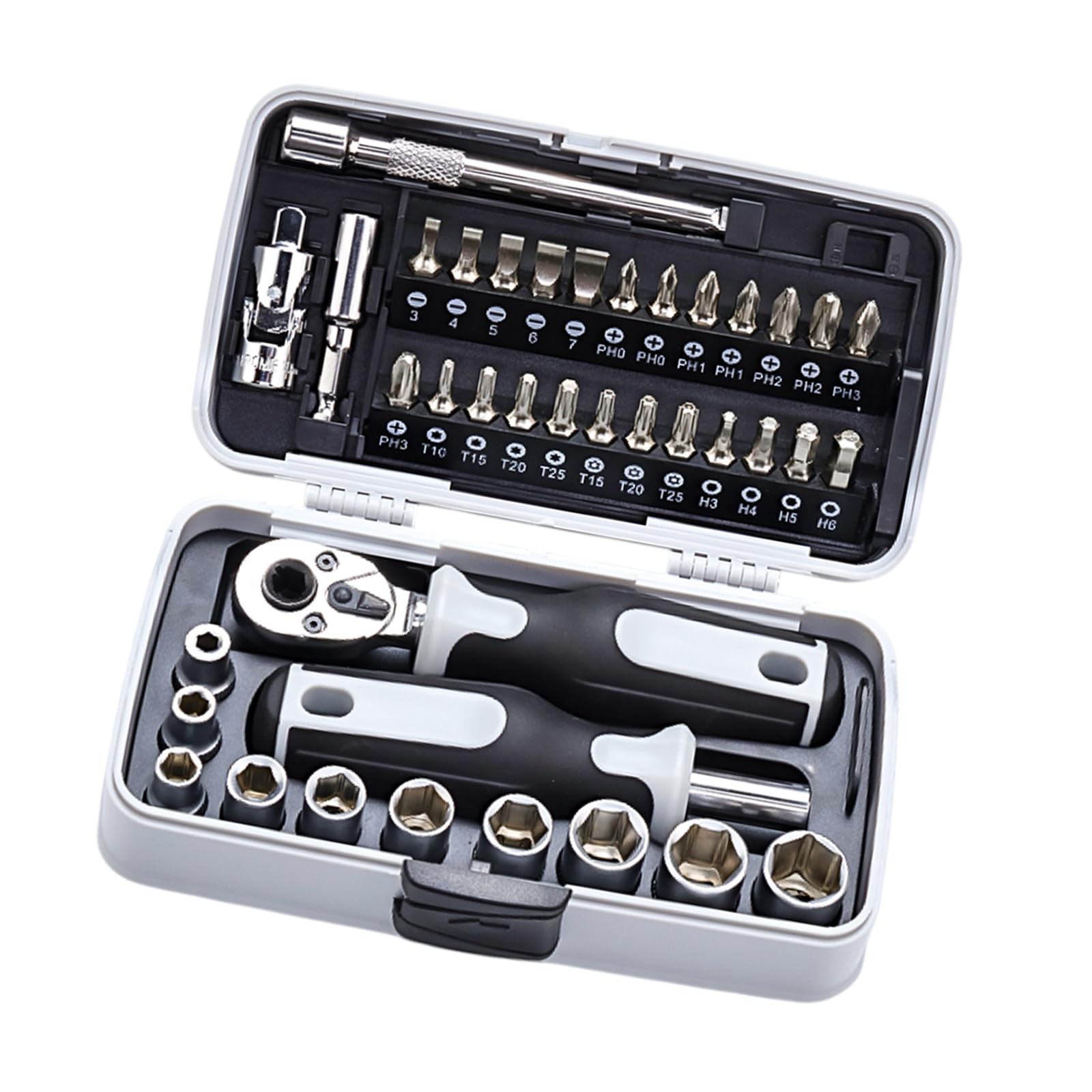 Kaccde Compact Ratcheting Screwdriver Wrench Tool Set With Ergonomic Design For Professional Technicians Multiple Applications Handle Tool Screwdriver Set