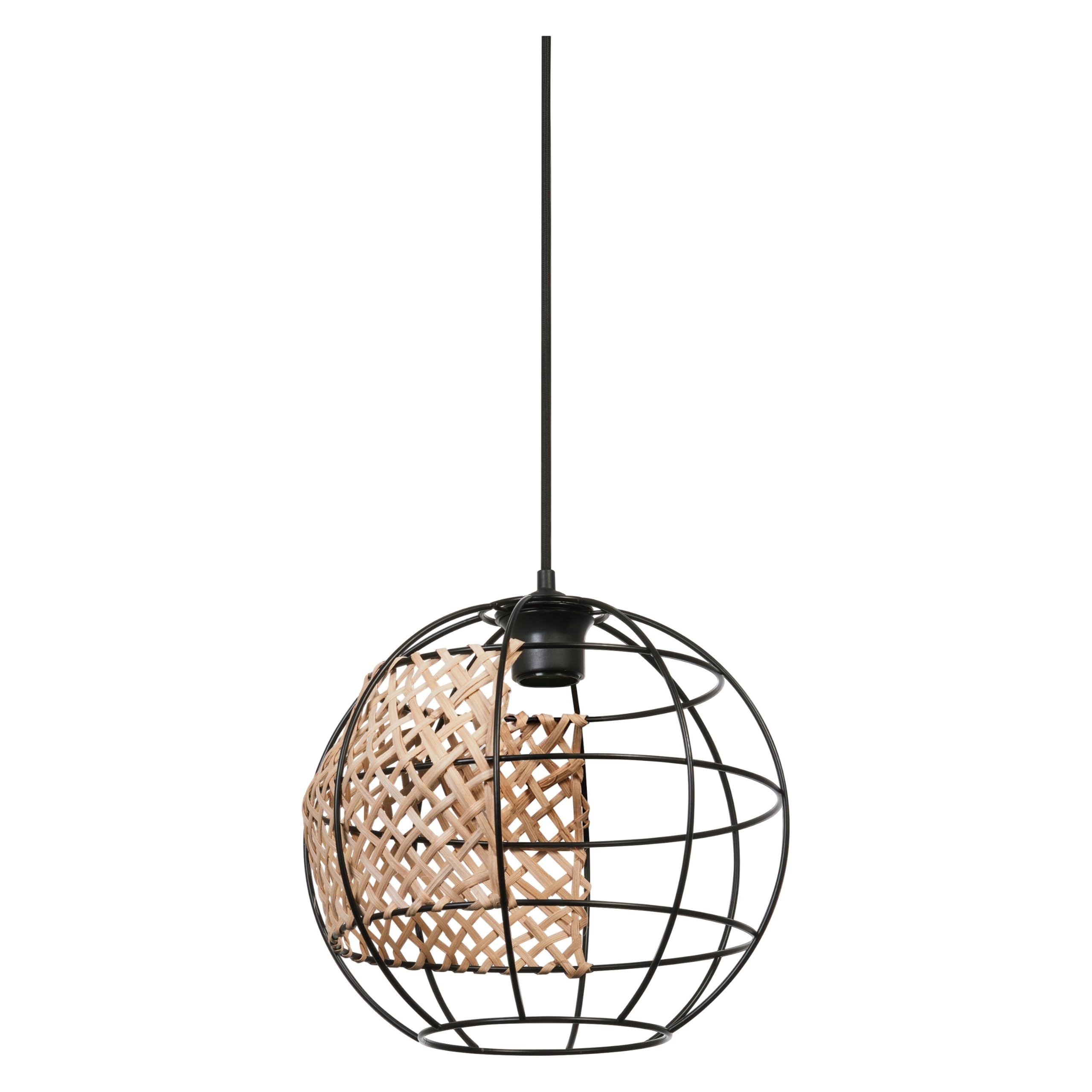 Osram Decor Cage Globe Pendant Ceiling Light E27 Black Rattan Max 15W Led Modern from B&Q