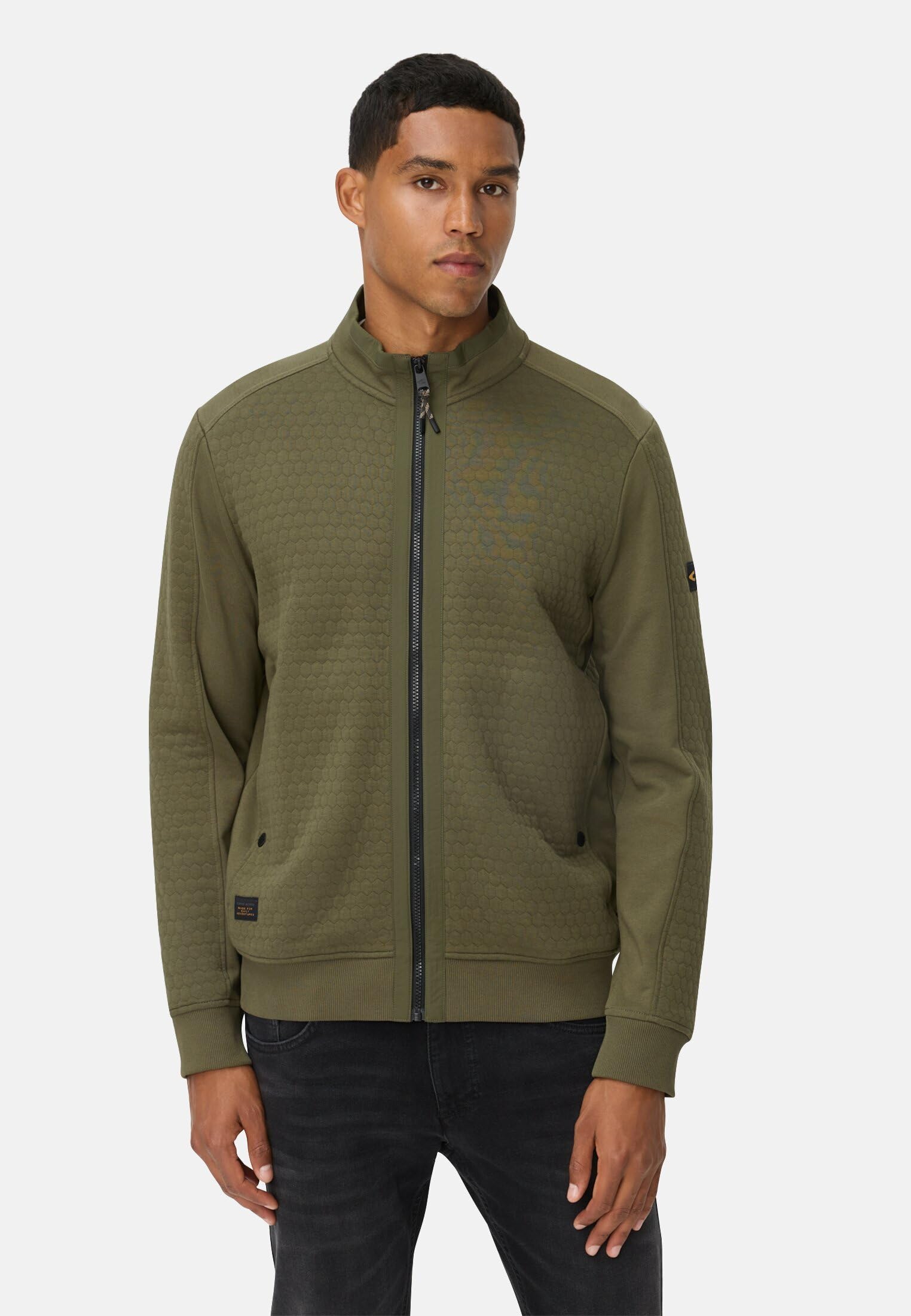 camel active Męska bluza z mieszanki bawełny, leśna zieleń, M