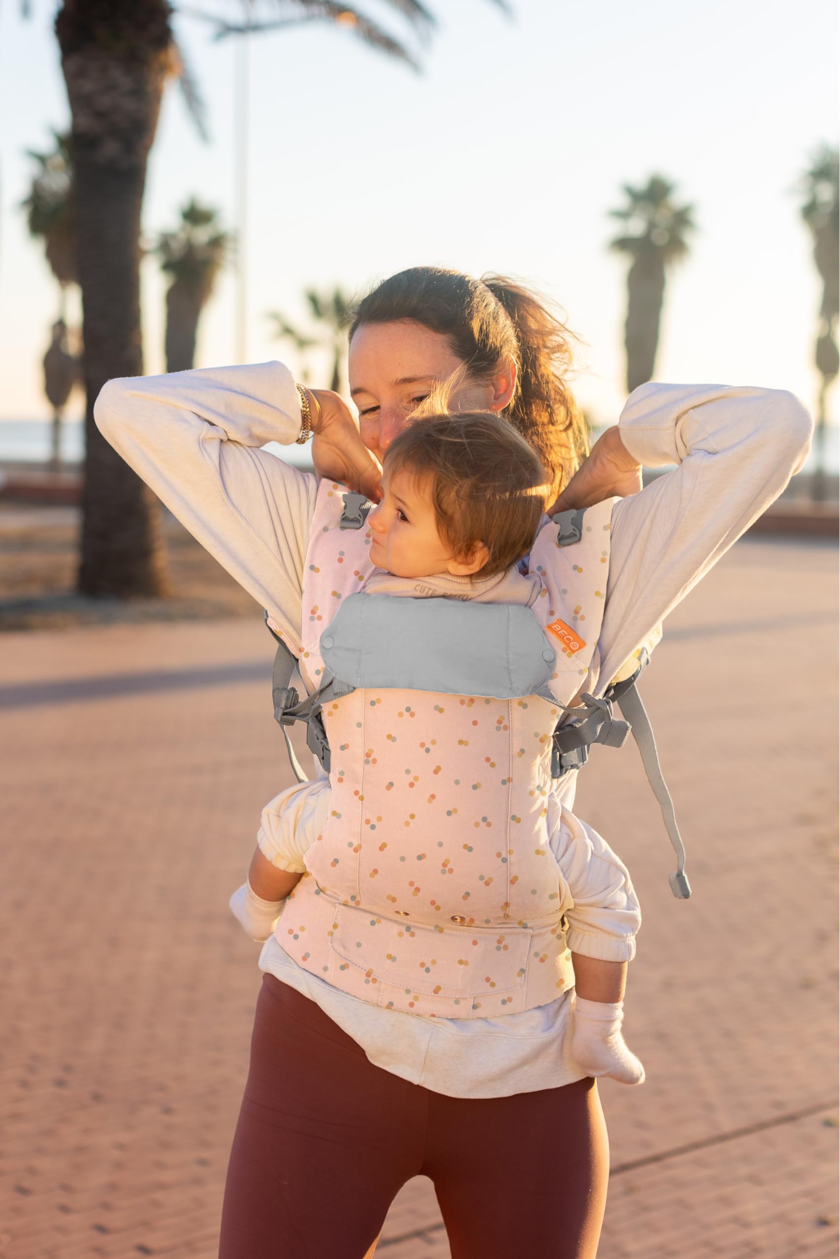 Beco Gemini Marsupio Neonato Ergonomico, 3-16 kg, Pois | 4 Posizioni Ergonomiche: fronte mamma, fronte mondo, fianco e schiena, Seduta Regolabile, certificato Sano per le Anche.