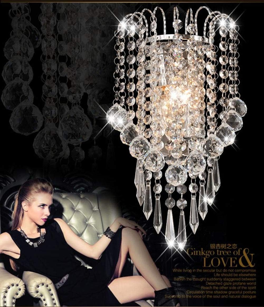 Crystal Wall Light with Crystal Balls Drops Decorative Chrome Modern Besides Wall Lamp Sconce 40W E14 2 Lights for Home Sitting Bedroom Corridor Restaurant Hotel Living Dining Study Room