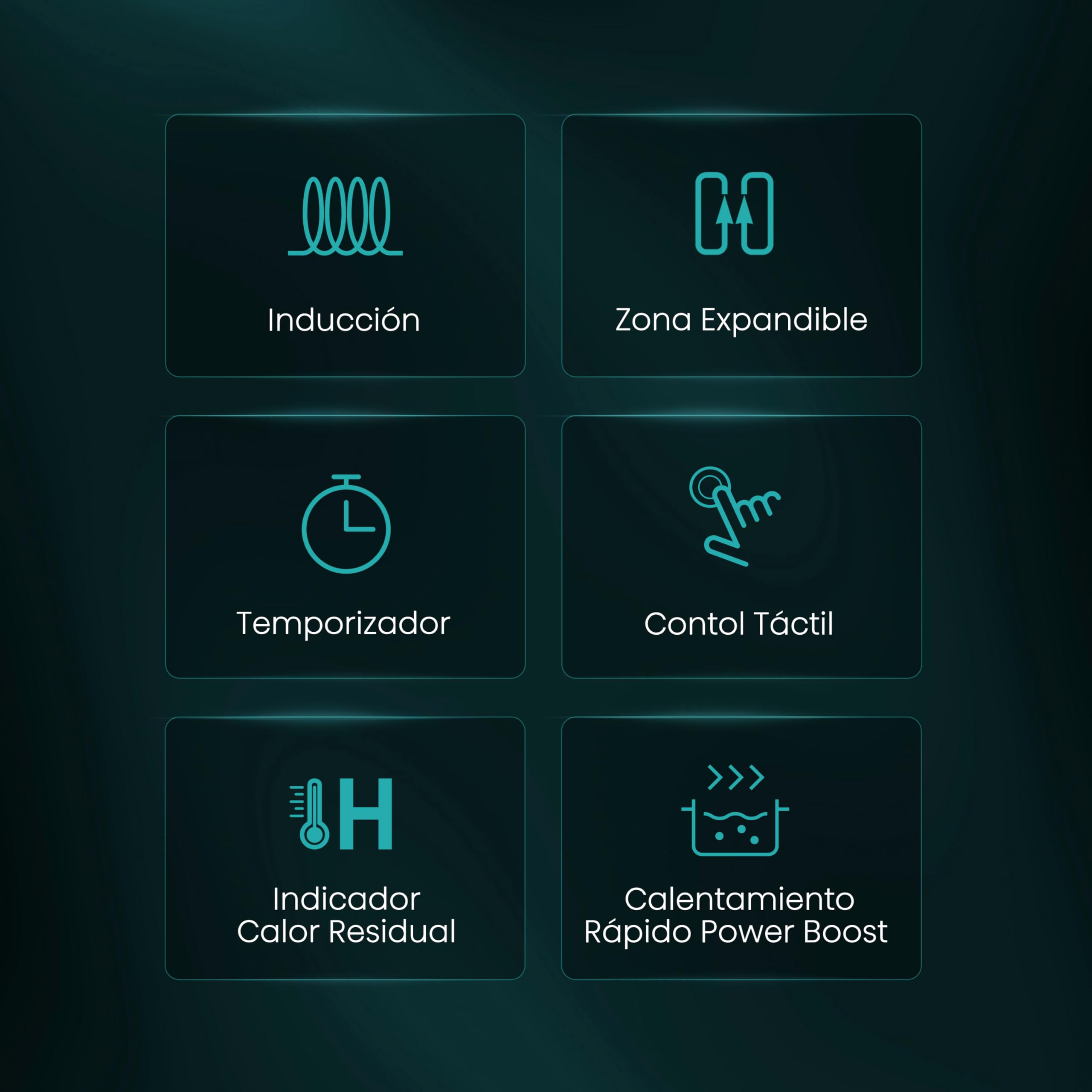 Hisense HI6311BSCE - Placa Induccion, 29 cm, Vitroceramica, 3 Fuegos, 7200W, Calentamiento Rápido Power Boost, Contol Táctil, Zona Expandible — view 4