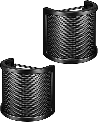 Filtro pop, pantalla pop Aokeo Mic con malla de metal, micrófono compacto Pop Shield parabrisas para estudio de grabación, videos de Youtube,