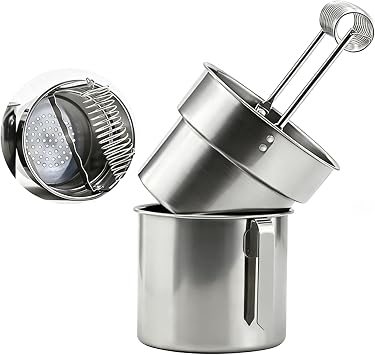 Double Layer Paint Brush Washer - Multi-Purpose Paint Brush Cleaner with Spiral Holder, Removable Sediment Grate & Handle - Compatible with Water, Turpentine, Paint Thinners