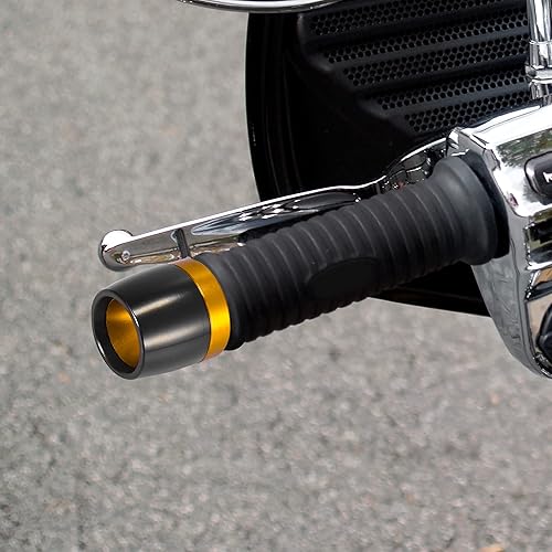 Miniatura 9 de Motoforti 2 unids Universal 0.709 in Manillar End Tapas Plug Bar End CNC Aleación de aluminio para motocicleta Negro