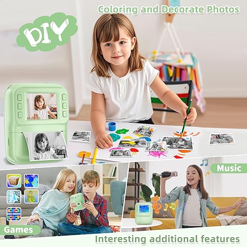Miniatura 5 de MINIBEAR Cámara para niños, impresión instantánea, cámara de impresión instantánea para niños, cámara digital para niños pequeños, juguetes de