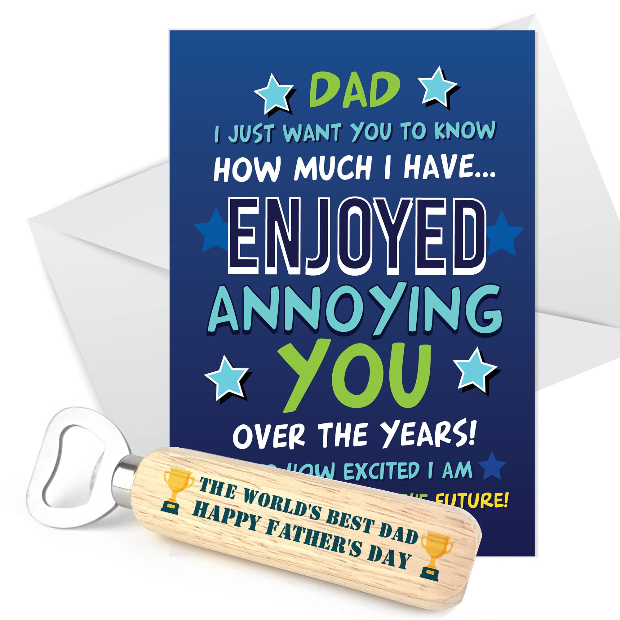 RED OCEAN Funny Fathers Day Card for Dad from Son Or Daughter Best DAD Fathers Day for Him