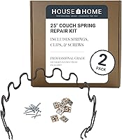 Vista 19 de House2Home Kit de reparación de resortes de sofá de 27 pulgadas para fijar el soporte de sofá para cojines caídos, incluye 4 resortes, clips