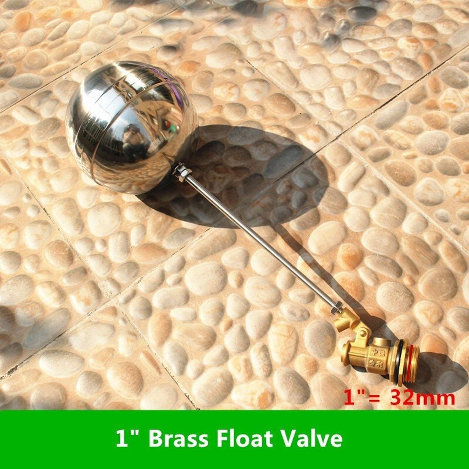 Válvula de llenado de cisterna Flotador, Válvula de bola flotante for tanque de agua fría y caliente de 1/2", 3/4" o 1", 1 unidad(1")