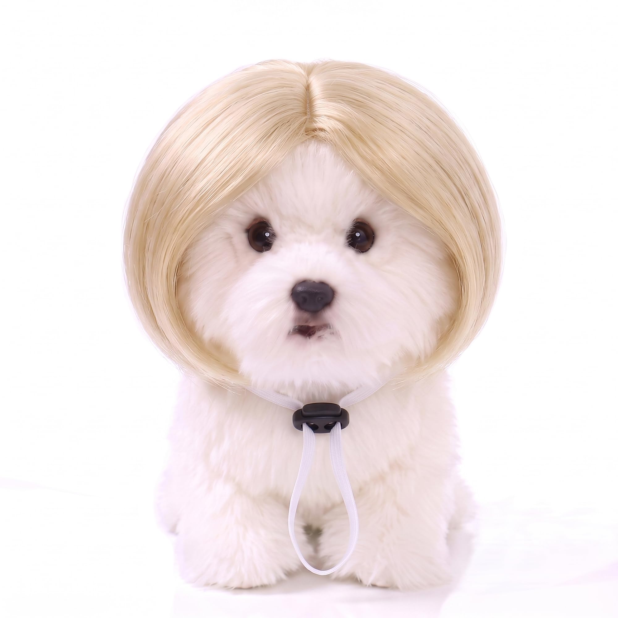 Dog Wigs for Small Dogs, Funny Dog Wigs with Adjustable Elastic Bands, Cat Wig for Small Pet Cosplay Decoration Parties Funny (Style 21)