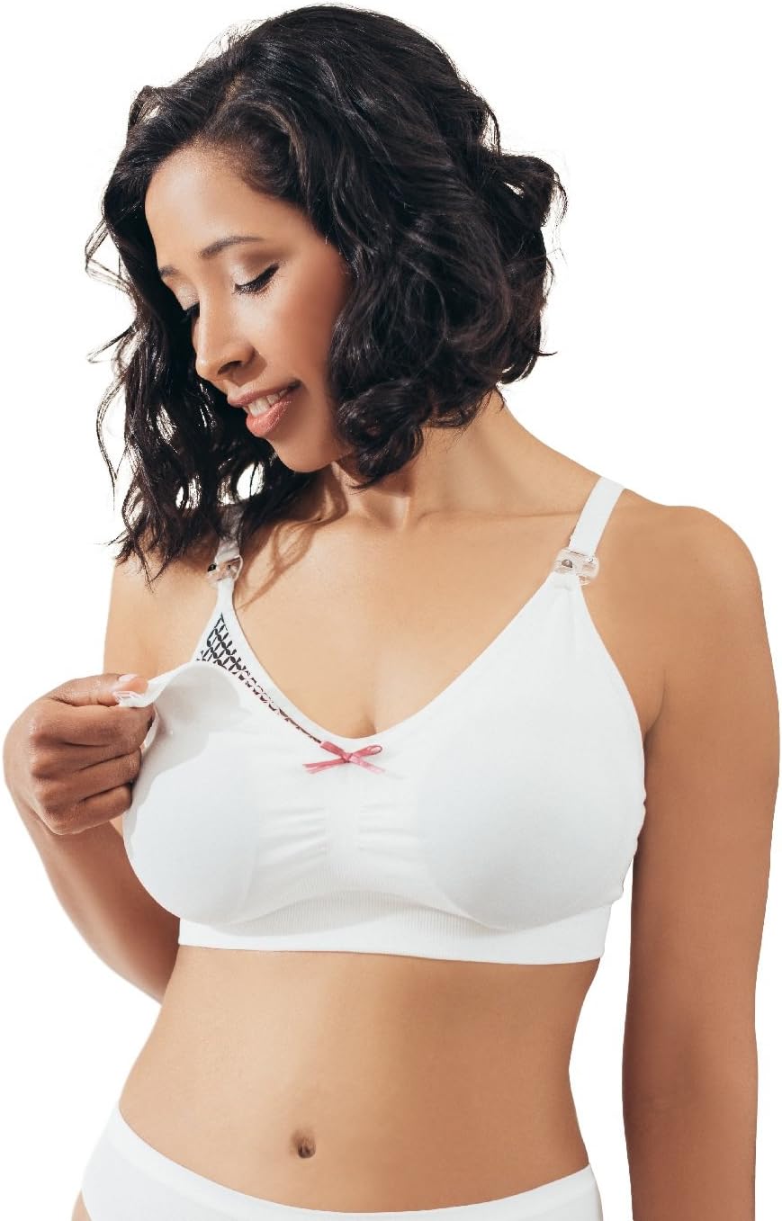 Women Pregnancy Nursing Maternity & Breastfeeding Bra with Feeding Tracker, Seamless