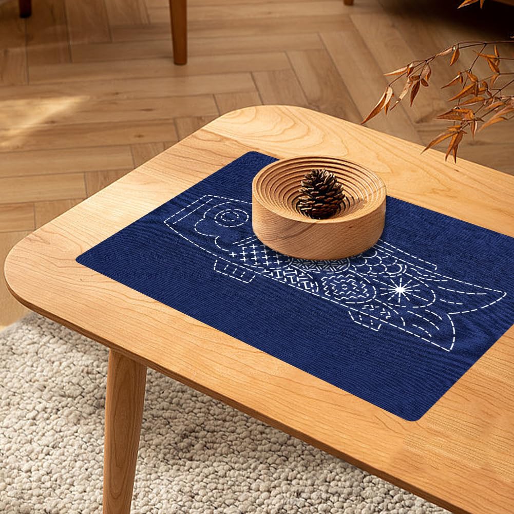 DIY Sashiko Embroidery Kit - Carp Flag Placemats -4 DIY Sashiko Embroidery Kit - Carp Flag Placemats -4