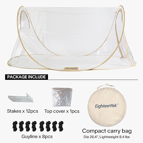 Miniatura 8 de EighteenTek Clear Pop Up Tent Camping Stargazing Transparent Outdoor Bubble 2 Person Capsule Portable Weather Proof Pod Instant Cold Protection